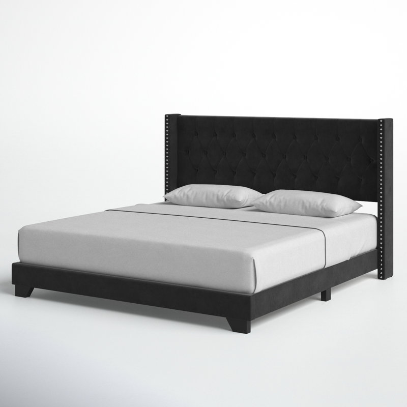 Andover Mills™ Sanders Upholstered Low Profile Standard Bed & Reviews Wayfair